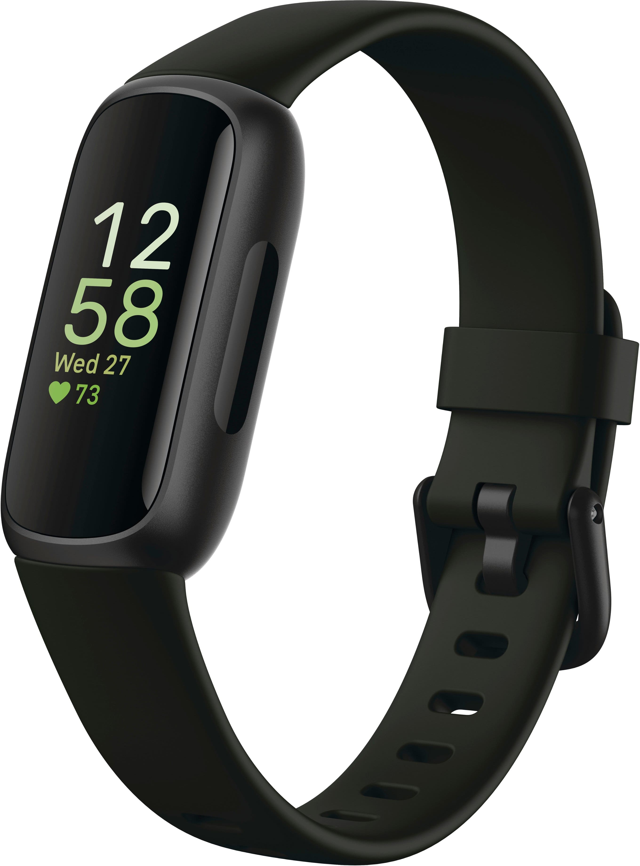 Left. Fitbit - Inspire 3 Health & Fitness Tracker - Midnight Zen.