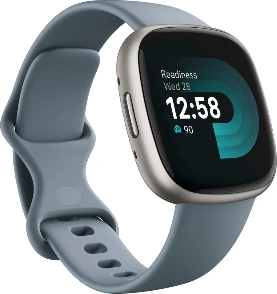 Fitbit Versa 4 Fitness Smartwatch Platinum (2022) FB523SRAGUS Open