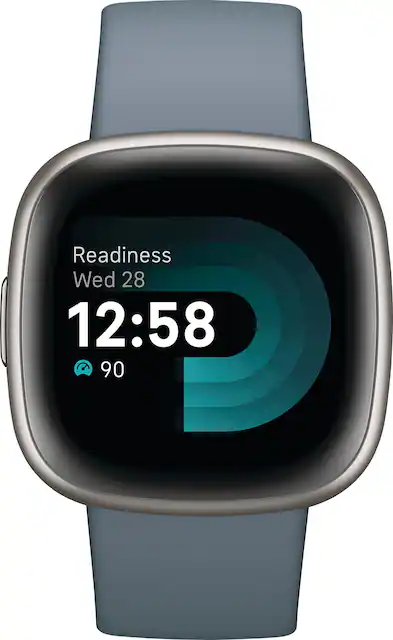 Fitbit Versa 4 Fitness Smartwatch Platinum FB523SRAG US Best Buy