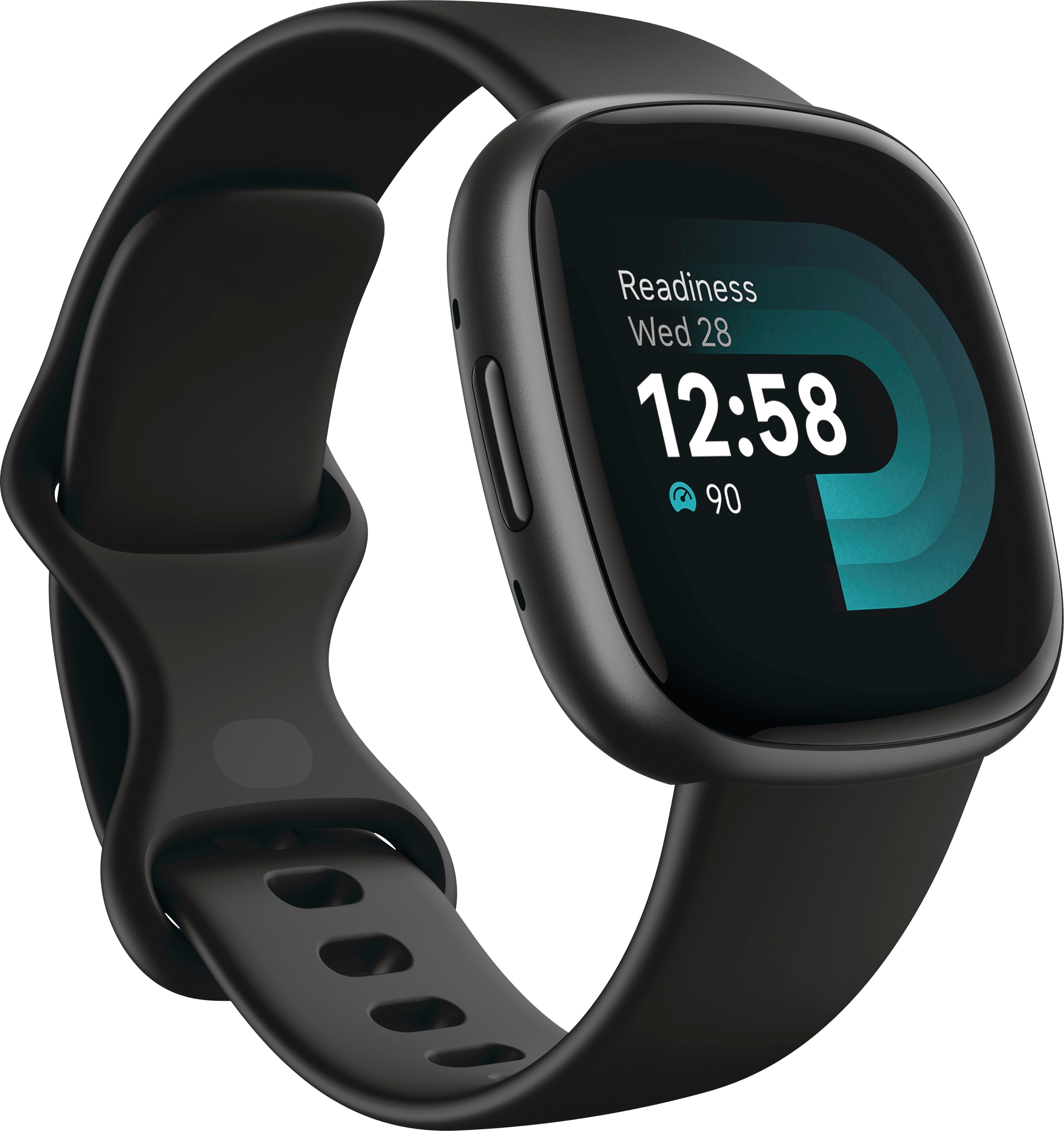 Angle View: Fitbit - Versa 4 Fitness Smartwatch - Graphite