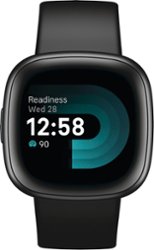 Fitbit - Versa 4 Fitness Smartwatch - Graphite - Front_Zoom