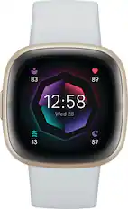 Front. Fitbit - Sense 2 Advanced Health Smartwatch - Pale Gold.