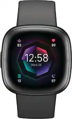 Front. Fitbit - Sense 2 Advanced Health Smartwatch - Graphite.