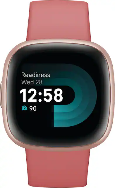 Fitbit Versa 4 Fitness Smartwatch Copper Rose FB523RGRW US Best Buy