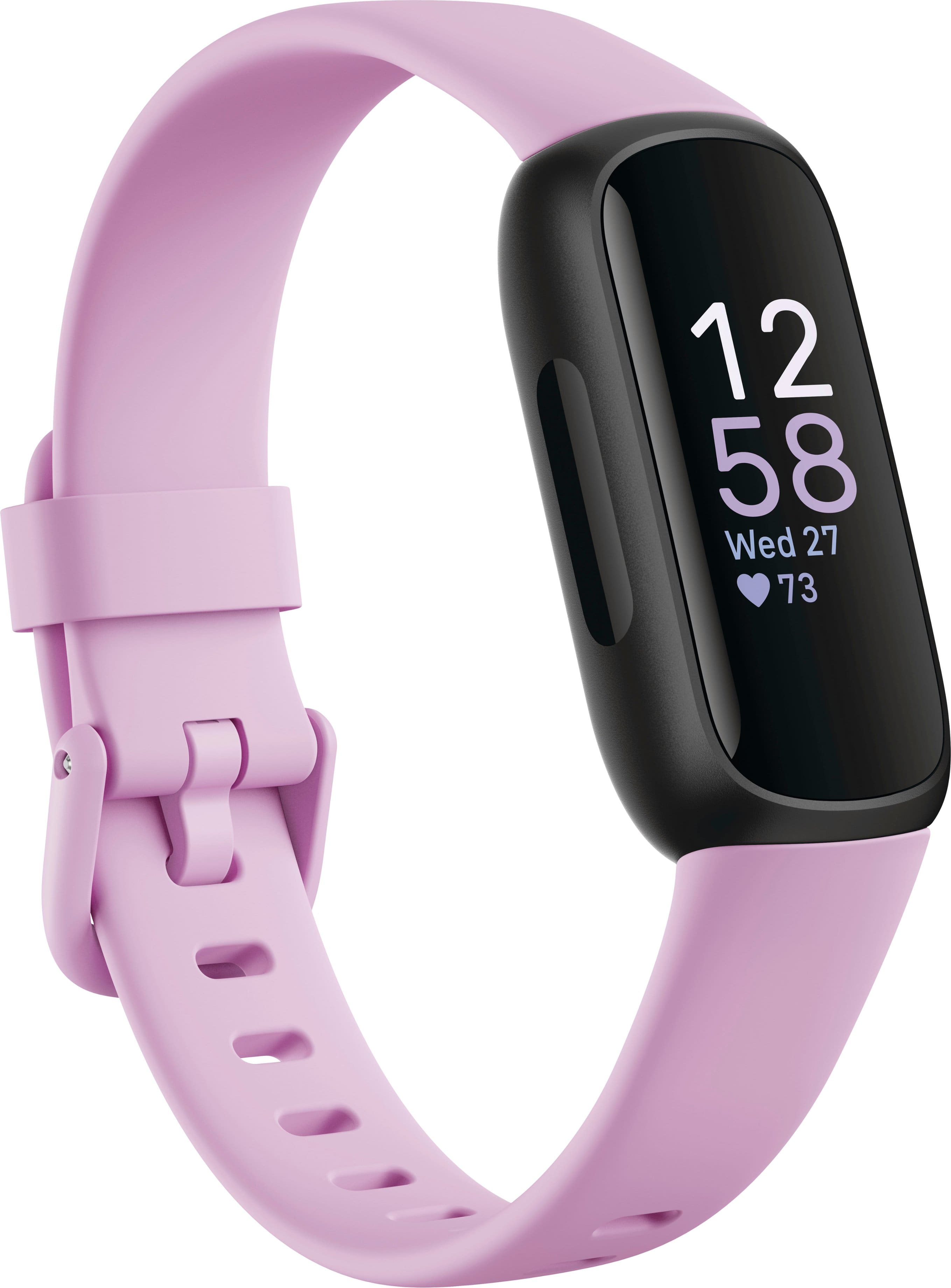 Angle. Fitbit - Inspire 3 Health & Fitness Tracker - Lilac Bliss.