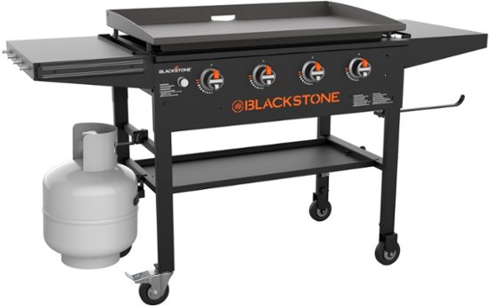 Blackstone – Original 36 In. 4-Burner Outdoor Griddle with Foldable Side Shelves – Black