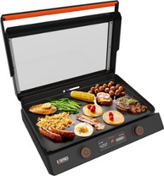 Blackstone - E-Series 22 In. 2-Burner Electric Countertop Indoor or Outdoor Griddle - Black - Angle_Zoom