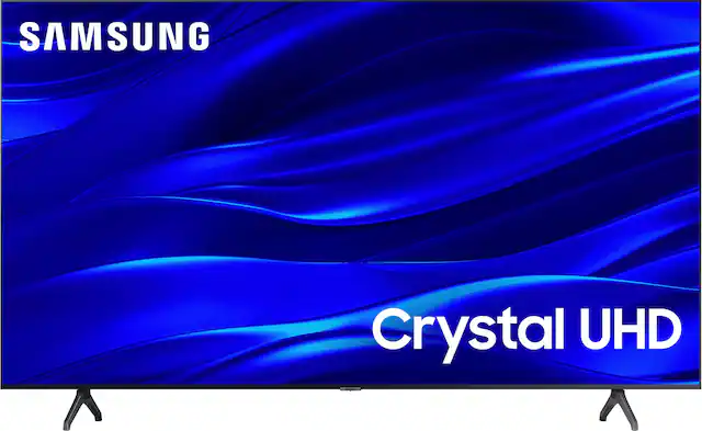 Front. Samsung - 43" Class TU690T Crystal UHD 4K Smart Tizen TV - Titan Gray.