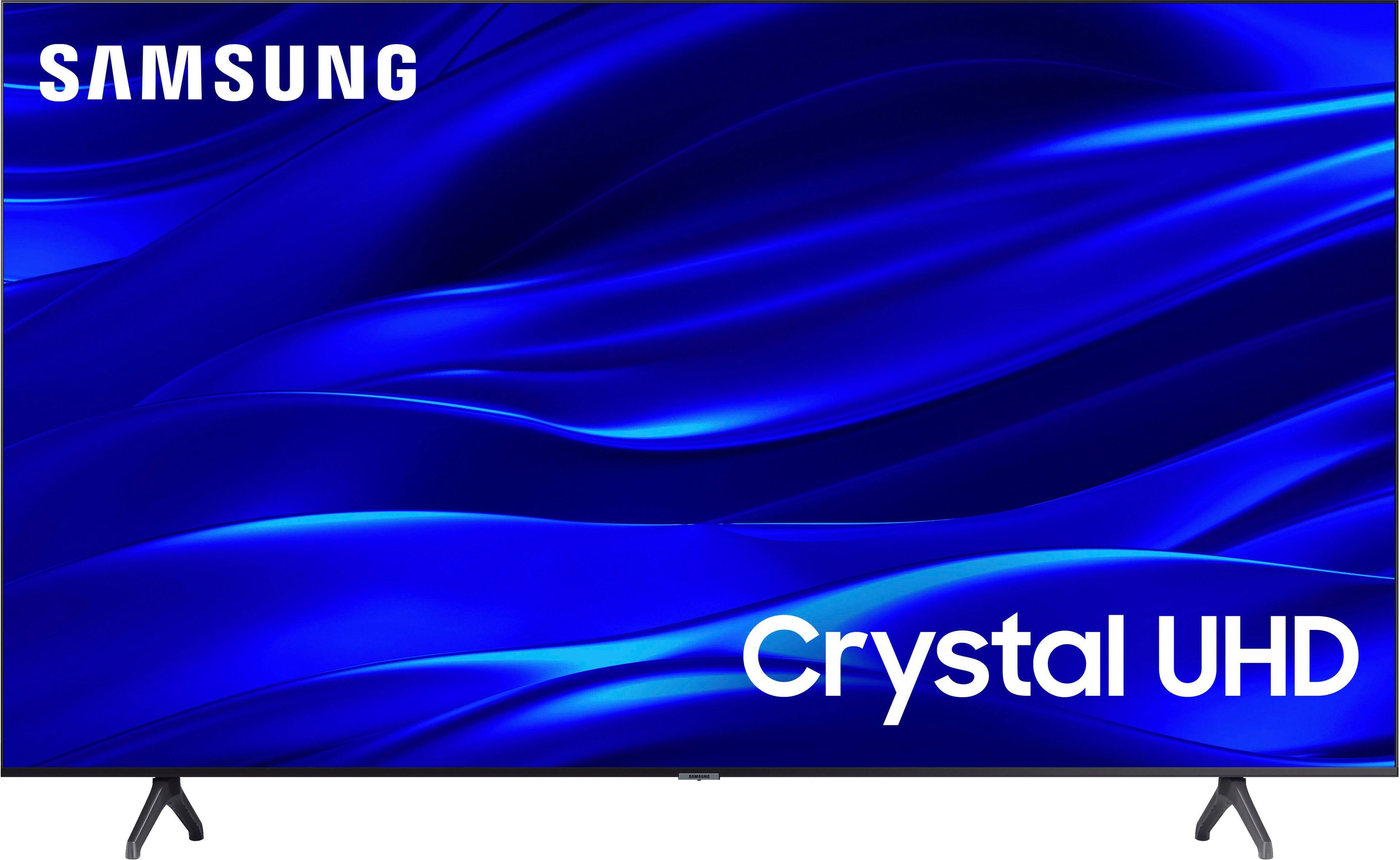 Front. Samsung - 43" Class TU690T Crystal UHD 4K Smart Tizen TV - Titan Gray.