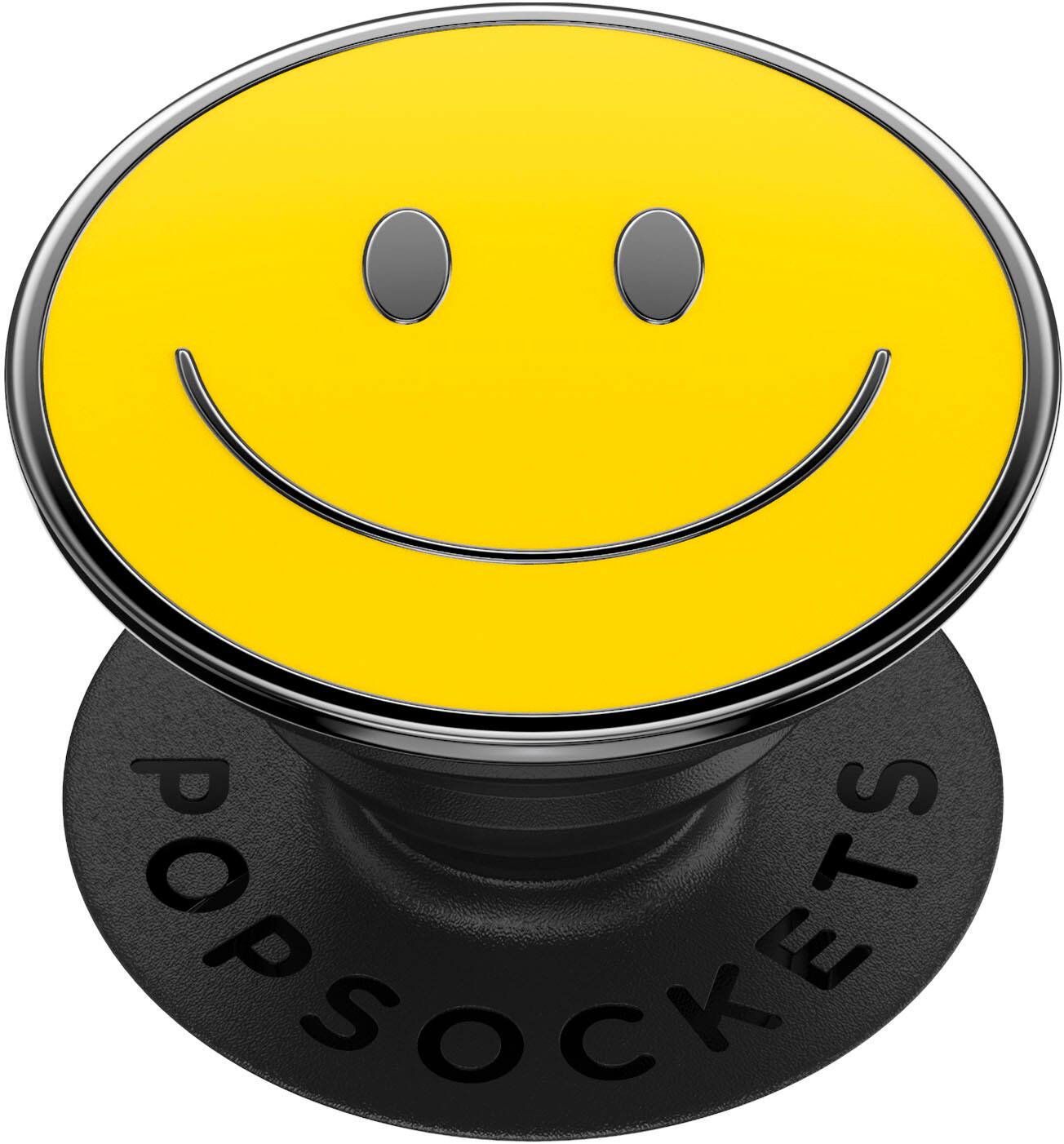 Front. PopSockets - PopGrip Premium Cell Phone Grip & Stand - Enamel Be Happy.