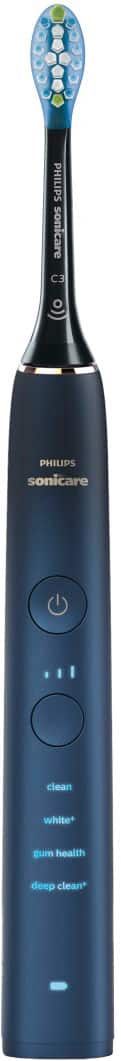 Angle. Philips Sonicare - 9000 Special Edition Rechargeable Toothbrush - Blue/Black.