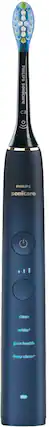 Angle. Philips Sonicare - 9000 Special Edition Rechargeable Toothbrush - Blue/Black.
