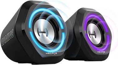 Edifier - G1000 2.0 Bluetooth Gaming Speakers with RGB Lighting (2-Piece) - Black - Front_Zoom