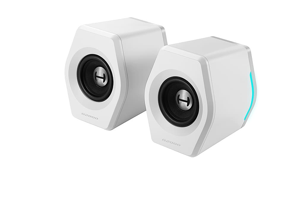 Alt View 11. Edifier - G2000 2.0 Bluetooth Gaming Speakers with RGB Lighting (2-Piece) - White.