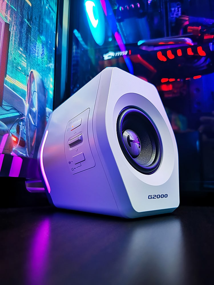 Alt View 13. Edifier - G2000 2.0 Bluetooth Gaming Speakers with RGB Lighting (2-Piece) - White.