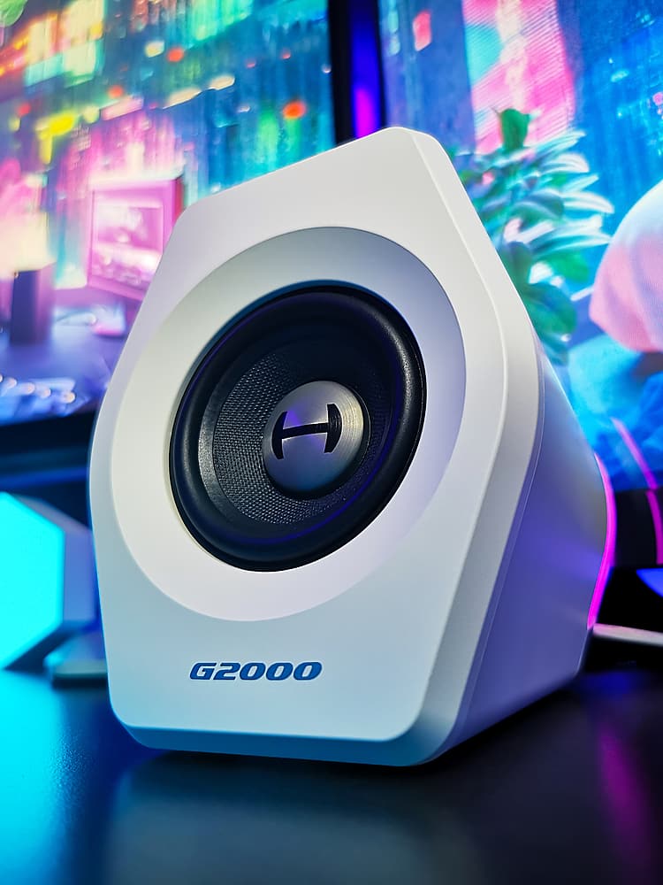 Alt View 14. Edifier - G2000 2.0 Bluetooth Gaming Speakers with RGB Lighting (2-Piece) - White.