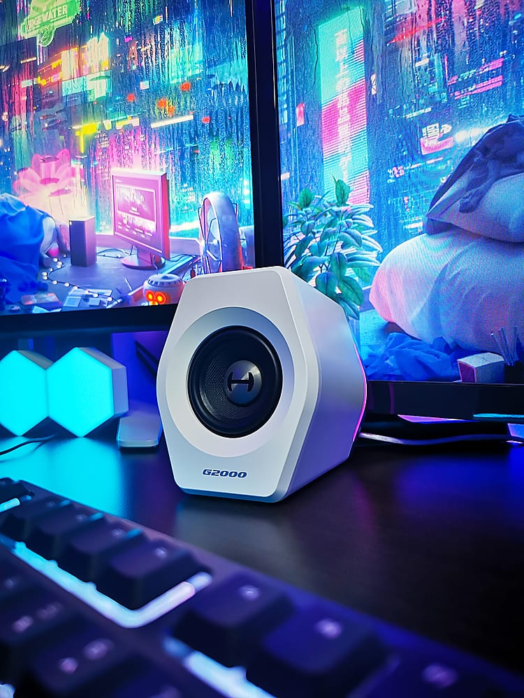 Alt View 15. Edifier - G2000 2.0 Bluetooth Gaming Speakers with RGB Lighting (2-Piece) - White.