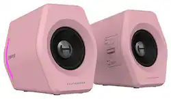 Edifier - G2000 2.0 Bluetooth Gaming Speakers with RGB Lighting (2-Piece) - Pink - Front_Zoom