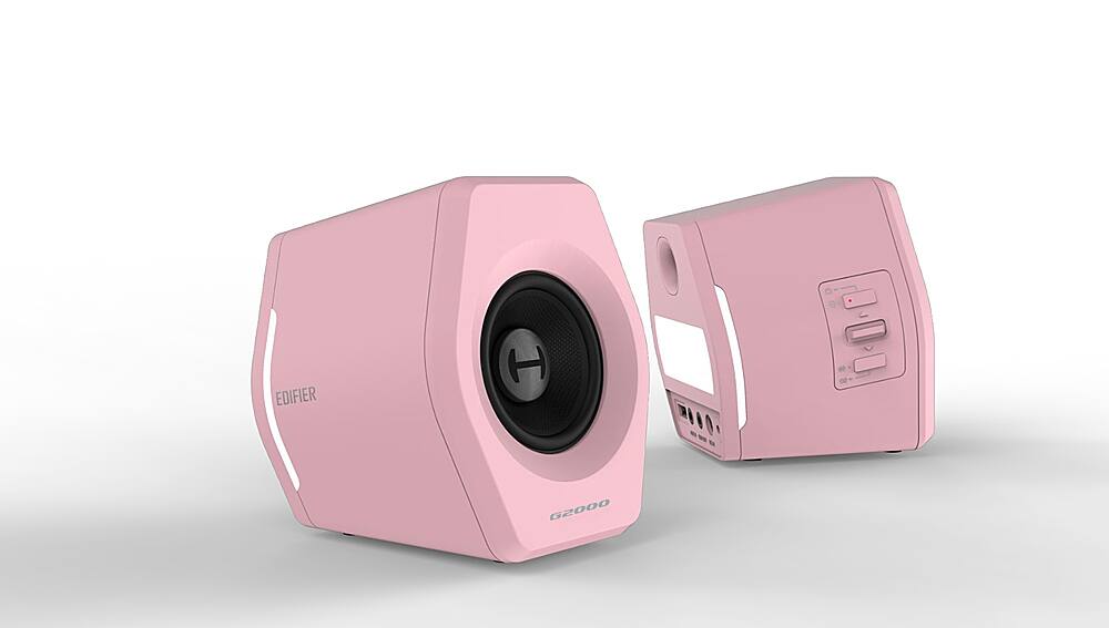 Alt View 12. Edifier - G2000 2.0 Bluetooth Gaming Speakers with RGB Lighting (2-Piece) - Pink.