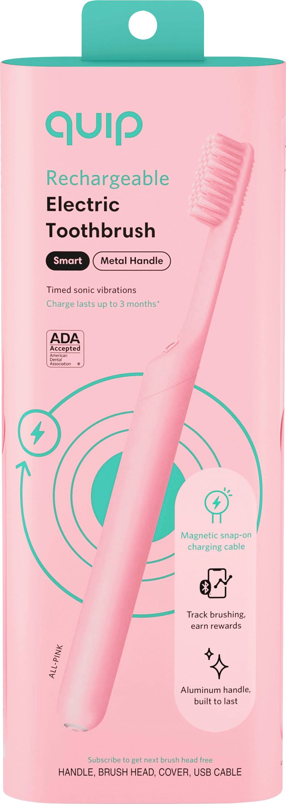 Best Buy: Quip Smart, Rechargeable Toothbrush All-Pink 920-00194