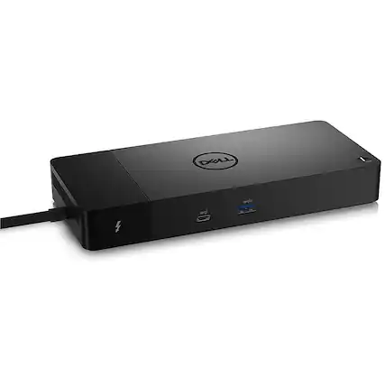 Front. Dell - WD22TB4 Thunderbolt 4 Docking Station - Black.
