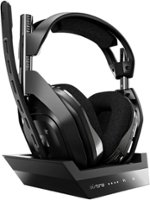 Astro Gaming - Refurbished A50 Wireless Dolby Atmos Over-the-Ear Headphones for PlayStation 5 and PlayStation 4 with Base Station - Black - Front_Zoom
