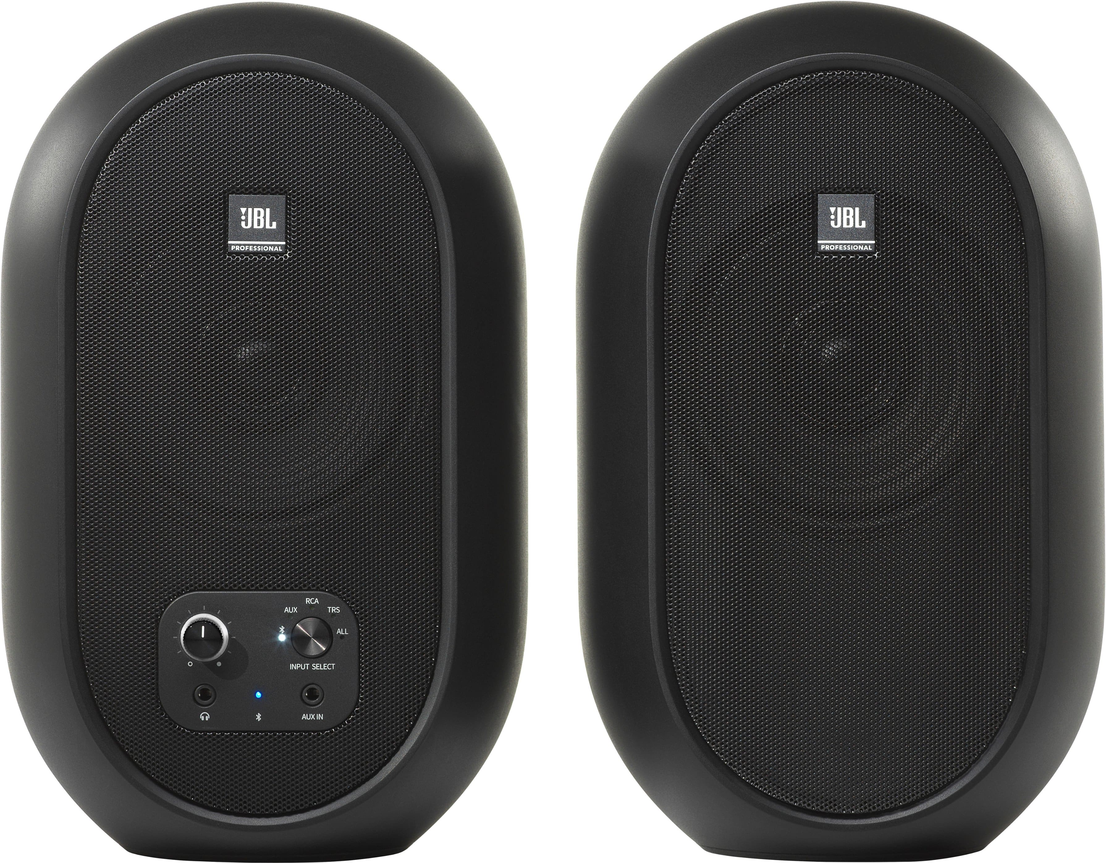 JBL - 2.0 104BT Powered Desktop Multimedia Speakers with Bluetooth, AUX, RCA, and TRS inputs - Black - Front_Zoom