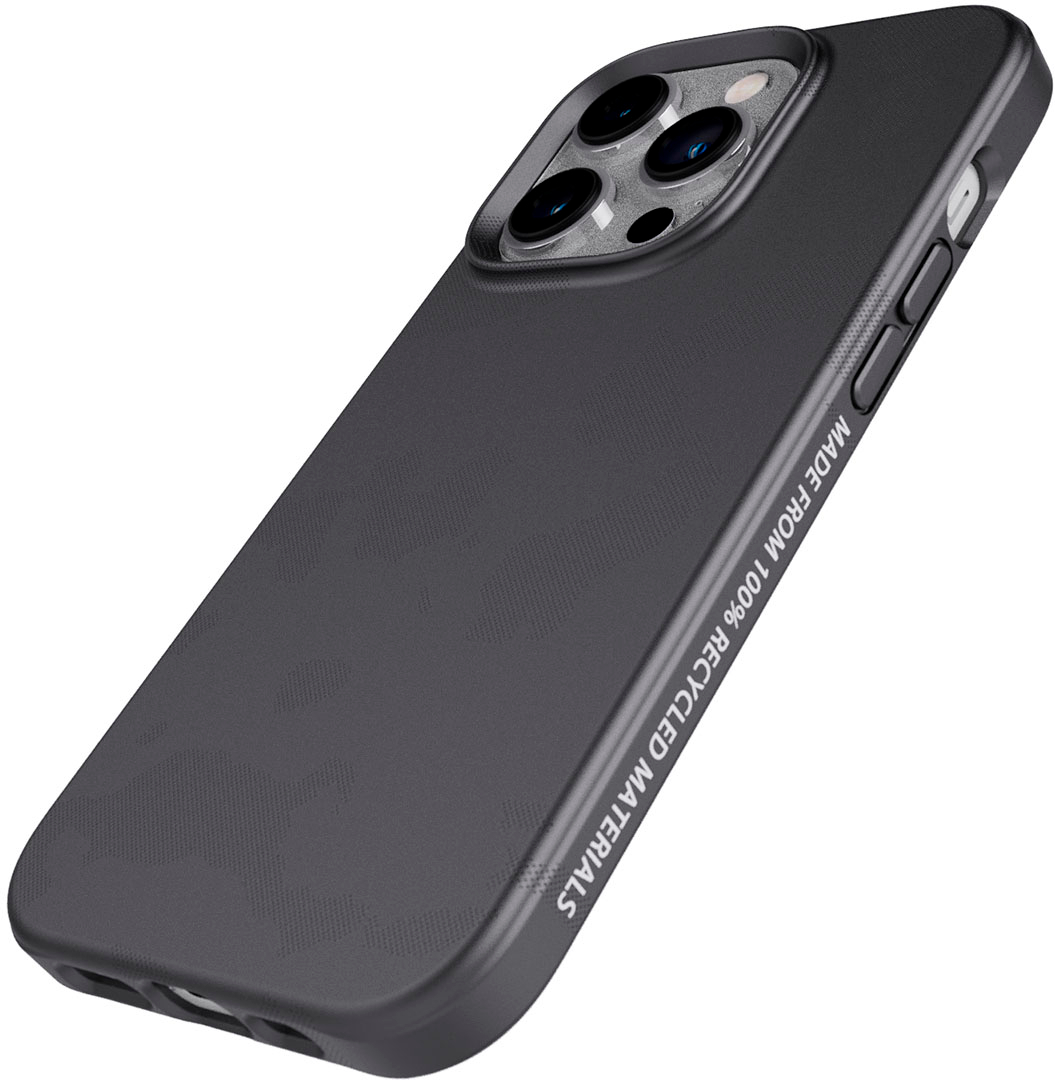 Left View: Tech21 - Recovrd Case for Apple iPhone 14 Pro - Black