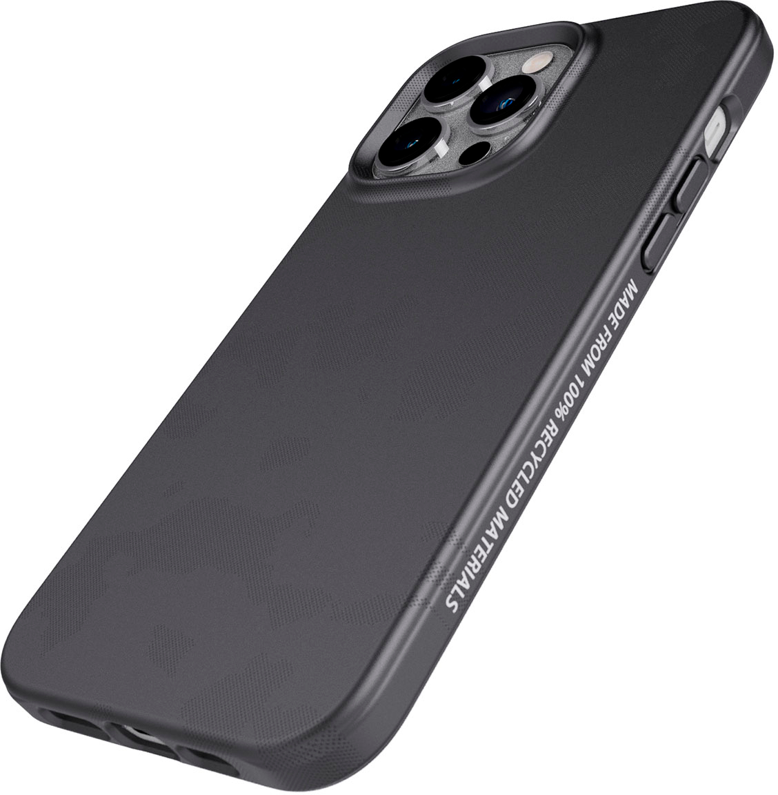 Left View: Tech21 - Recovrd Case for Apple iPhone 14 Pro Max - Black