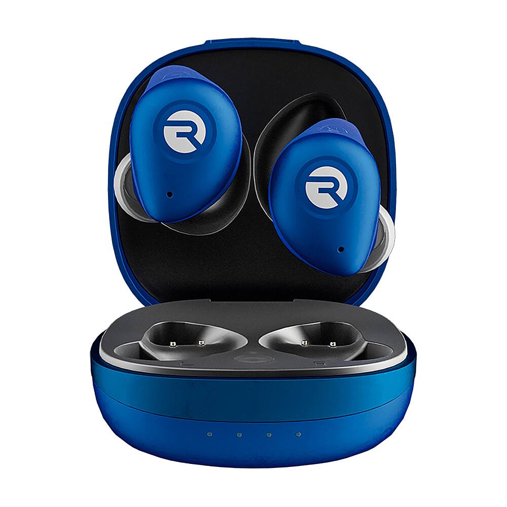 Alt View 15. Raycon - The Fitness In-Ear True Wireless Bluetooth Earbuds with Microphone and Charging Case - Electric Blue.