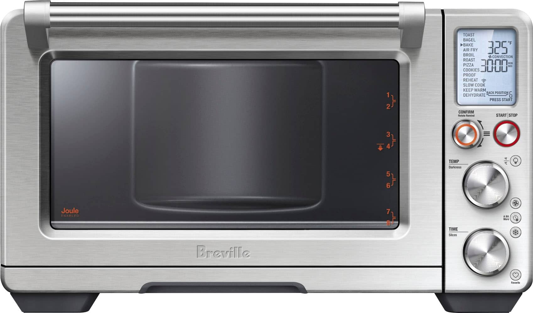 Front. Breville - the Joule 1.0 Cubic Ft Oven Air Fryer Pro - Brushed Stainless Steel.