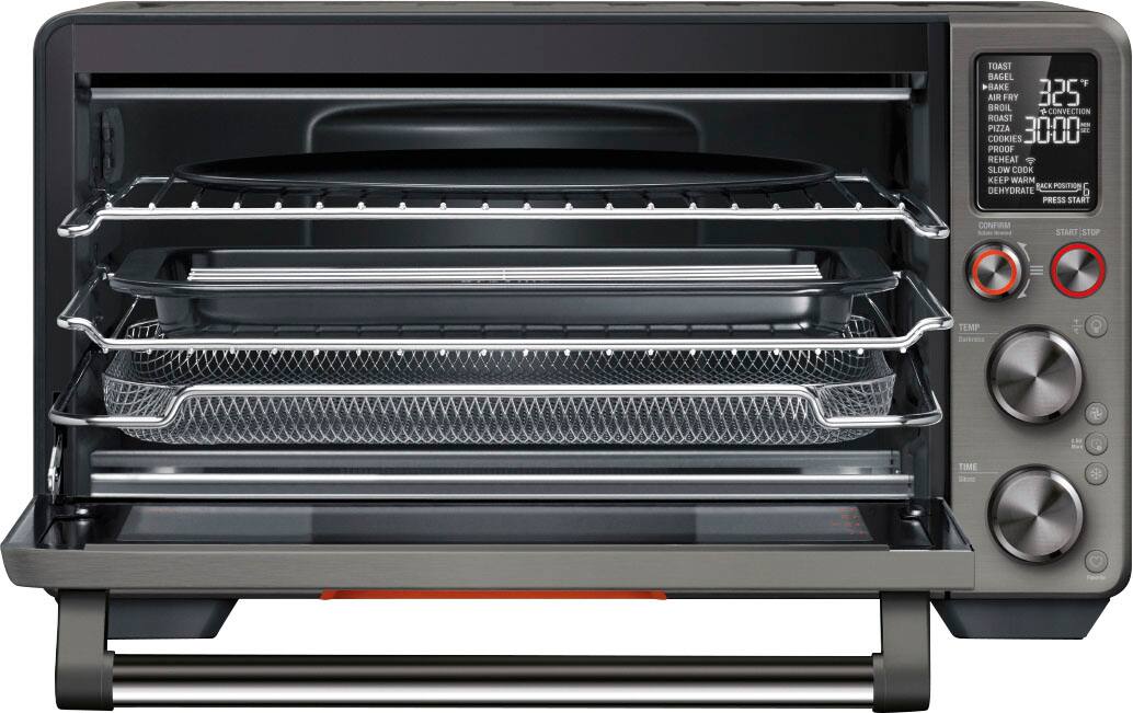 Angle. Breville - Joule 1.0 Cubic Ft Oven Air Fryer Pro - Black Stainless Steel.