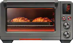 Breville - Joule 1.0 Cubic Ft Oven Air Fryer Pro - Black Stainless Steel - Front_Zoom