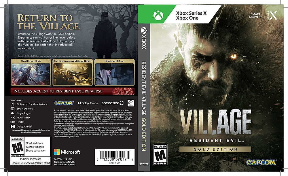  Resident Evil Village - Xbox Series X Standard Edition : Capcom  U S A Inc: Everything Else