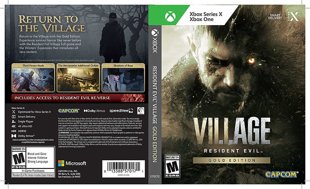  Resident Evil Village Gold ED - XBox Series X (Pack of 1) :  Capcom U S A Inc: Video Games