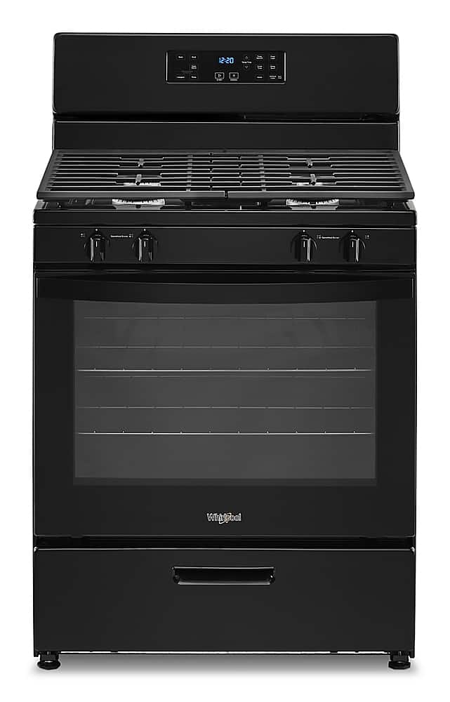 The image shows a black oven with a stove top and a digital display. The oven has a glass front, and it is a stainless steel model. The oven is a combination of a stove and an oven, providing versatility in cooking. The digital display on the oven likely provides information about the cooking process, such as the current temperature or cooking time.