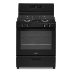 Whirlpool - 5.1 Cu. Ft. Freestanding Gas Range with Broiler Drawer - Black - Front_Zoom