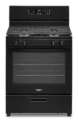 Whirlpool - 5.1 Cu. Ft. Freestanding Gas Range with Broiler Drawer - Black