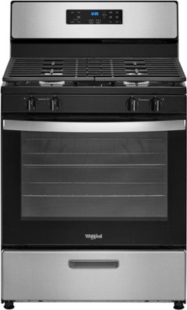 Whirlpool - 5.1 Cu. Ft. Freestanding Gas Range with Broiler Drawer - Stainless Steel