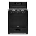 Whirlpool - 30 in. Wide 5 burners 5.1 cu. ft. Freestanding Gas Range with Edge to Edge Cooktop - Black
