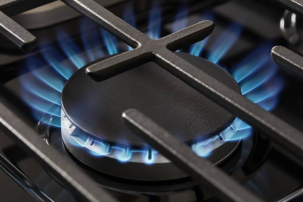 Alt View 18. Whirlpool - 5.1 Cu. Ft. Freestanding Gas Range with Edge to Edge Cooktop - Black.