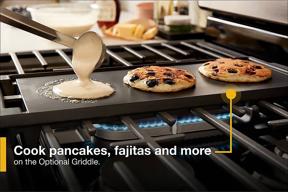 Cook pancakes, fajitas, and more on the Optional Griddle.