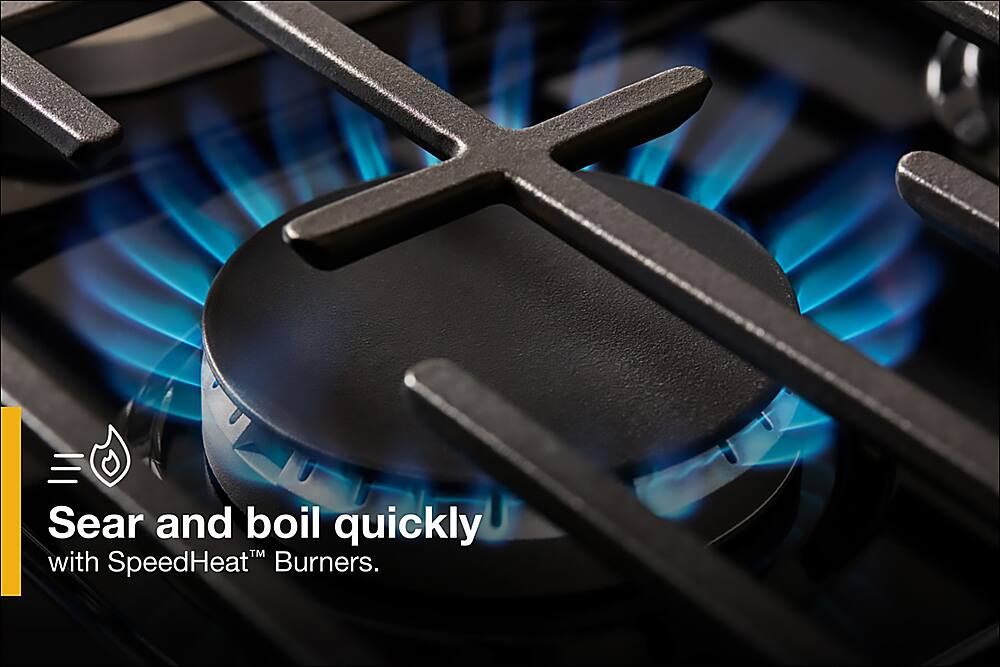 Sear and boil quickly with SpeedHeat Burners.