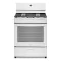 Whirlpool - 30 in. Wide 5 burners 5.1 cu. ft. Freestanding Gas Range with Edge to Edge Cooktop - White