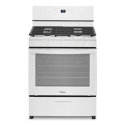 Whirlpool - 5.1 Cu. Ft. Freestanding Gas Range with Edge to Edge Cooktop - White - Front_Zoom