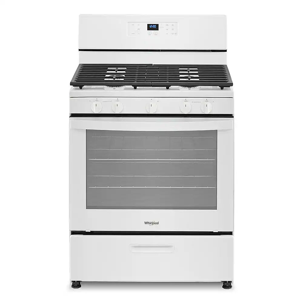 Whirlpool - 5.1 Cu. Ft. Freestanding Gas Range with Edge to Edge Cooktop - White