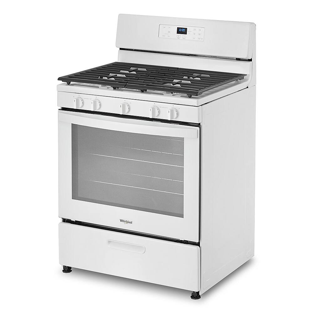 Alt View 13. Whirlpool - 5.1 Cu. Ft. Freestanding Gas Range with Edge to Edge Cooktop - White.