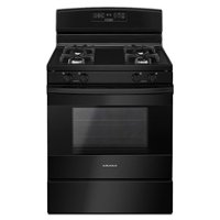 Amana - 5.1 Cu. Ft. Freestanding Gas Range with Bake Assist Temps - Black - Front_Zoom