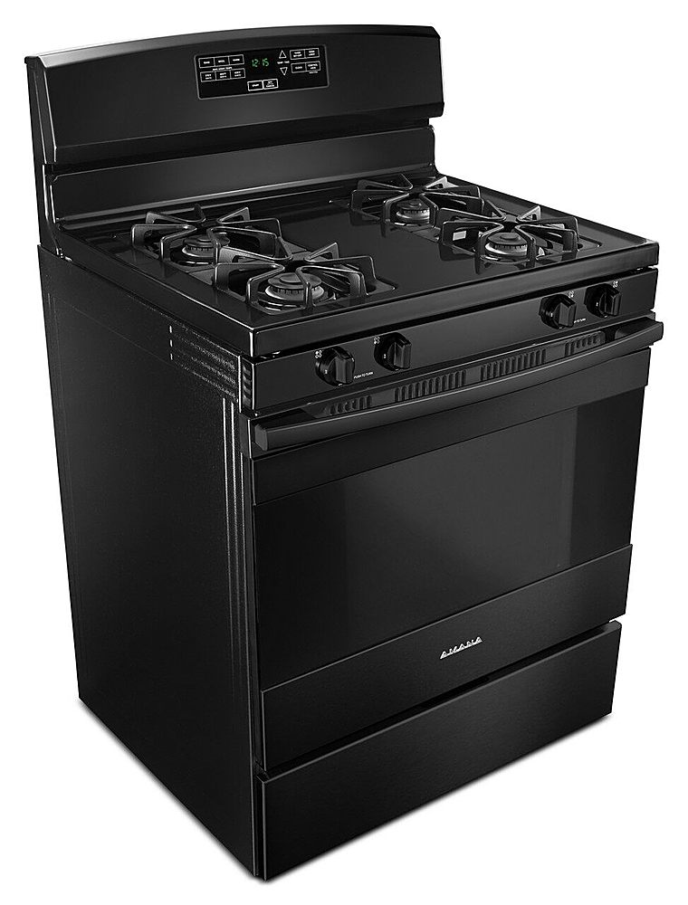 Amana 5.1 Cu. Ft. Freestanding Gas Range with Bake Assist Temps Black AGR6303MMB Best Buy