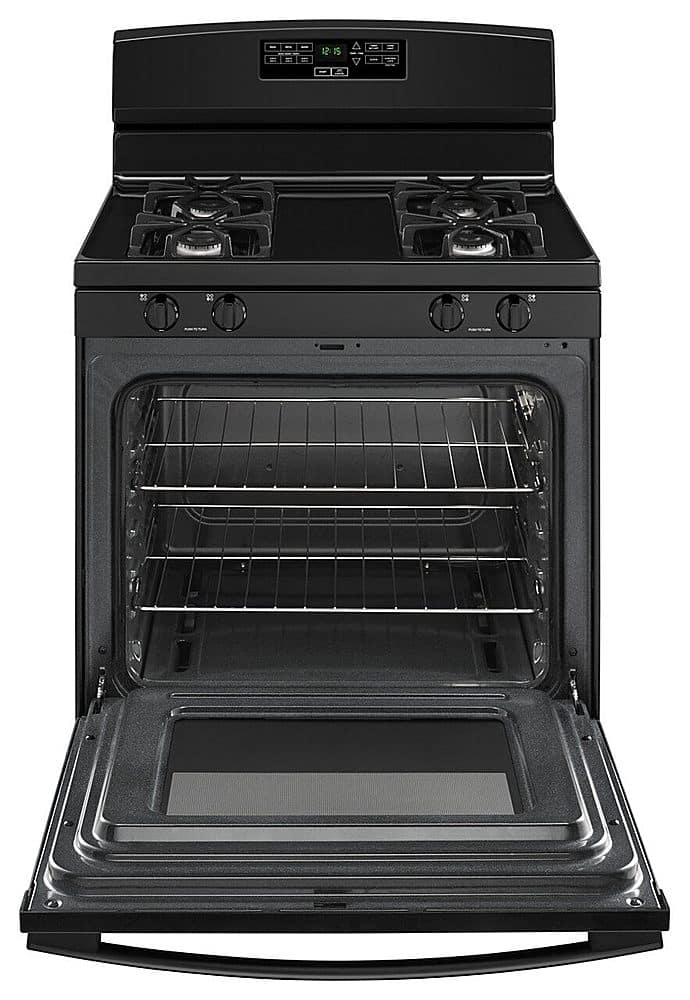 Customer Reviews Amana 5.1 Cu. Ft. Freestanding Gas Range with Bake Assist Temps Black
